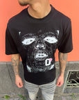 T-Shirt Stampa Frontale Nero