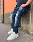 Jeans Mod Stracciato Blu