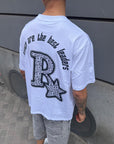 T-Shirt Stampa Retro "R" Bianco