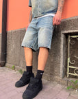 Coordinato Stampa Denim Blu