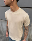 T-Shirt In Filo Di Cotone Microfantasia