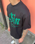 T-Shirt Stampa Frontale Verde
