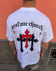 T-Shirt Stampa Croce Retro