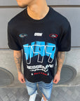 T-Shirt Stampa Frontale Nero