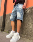 Bermuda Denim Sfumato Bianco