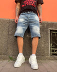 Bermuda Denim Sfumato Bianco