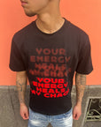 T-Shirt Scritta Frontale Nero