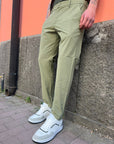 Pantalone Slim Tessuto Tecnico Verde