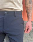 Pantalone Slim Tessuto Tecnico Nero