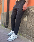 Pantalone Slim Tessuto Tecnico Nero