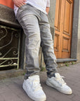 Jeans Mod Graffiato Grigio Chiaro