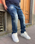 Jeans Mod Stracciato Blu