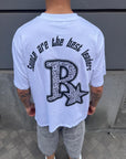 T-Shirt Stampa Retro "R" Bianco