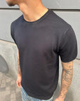 T-Shirt In Filo Di Cotone Microfantasia