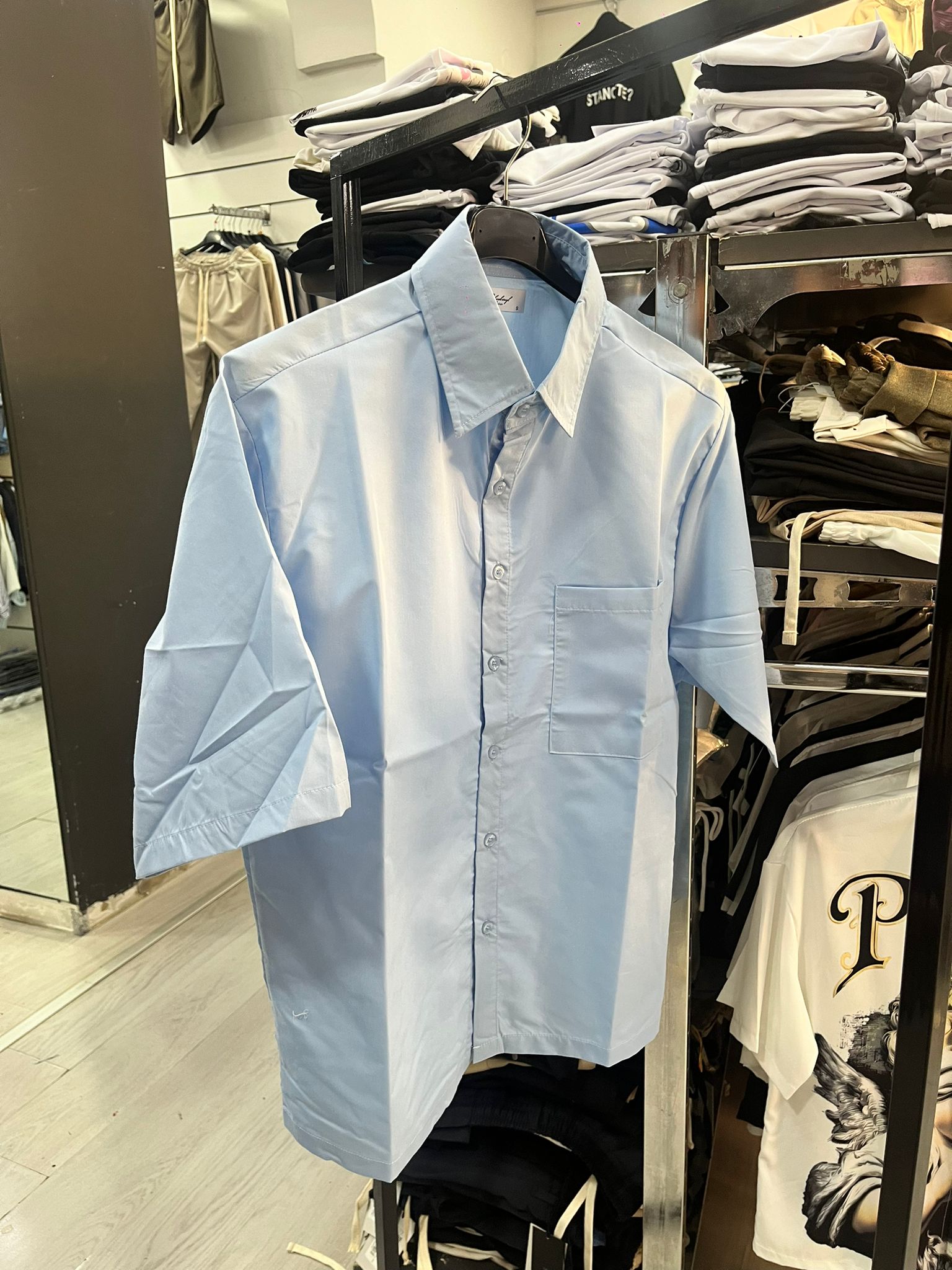 Camicia Monocolore Con Tasca