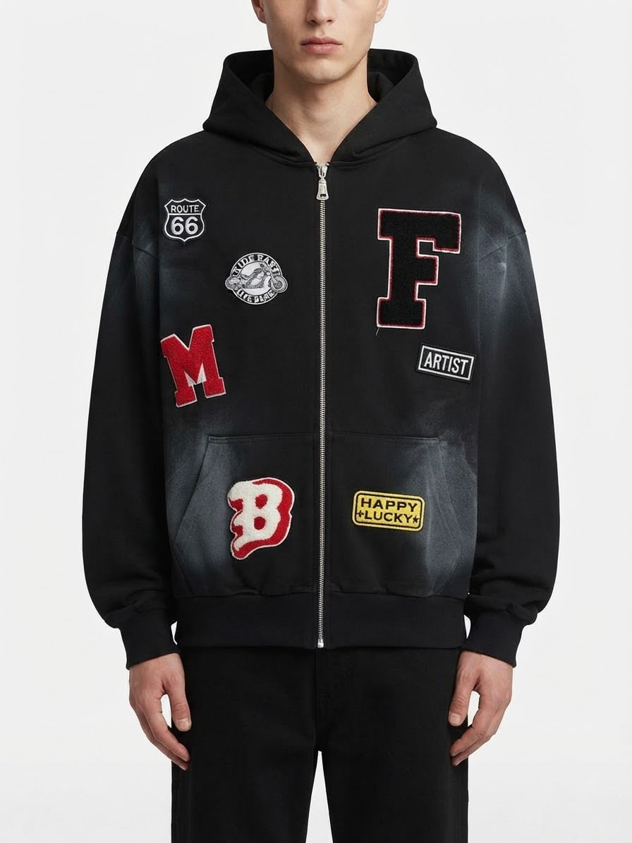 Felpa Con Zip Premium Bunker