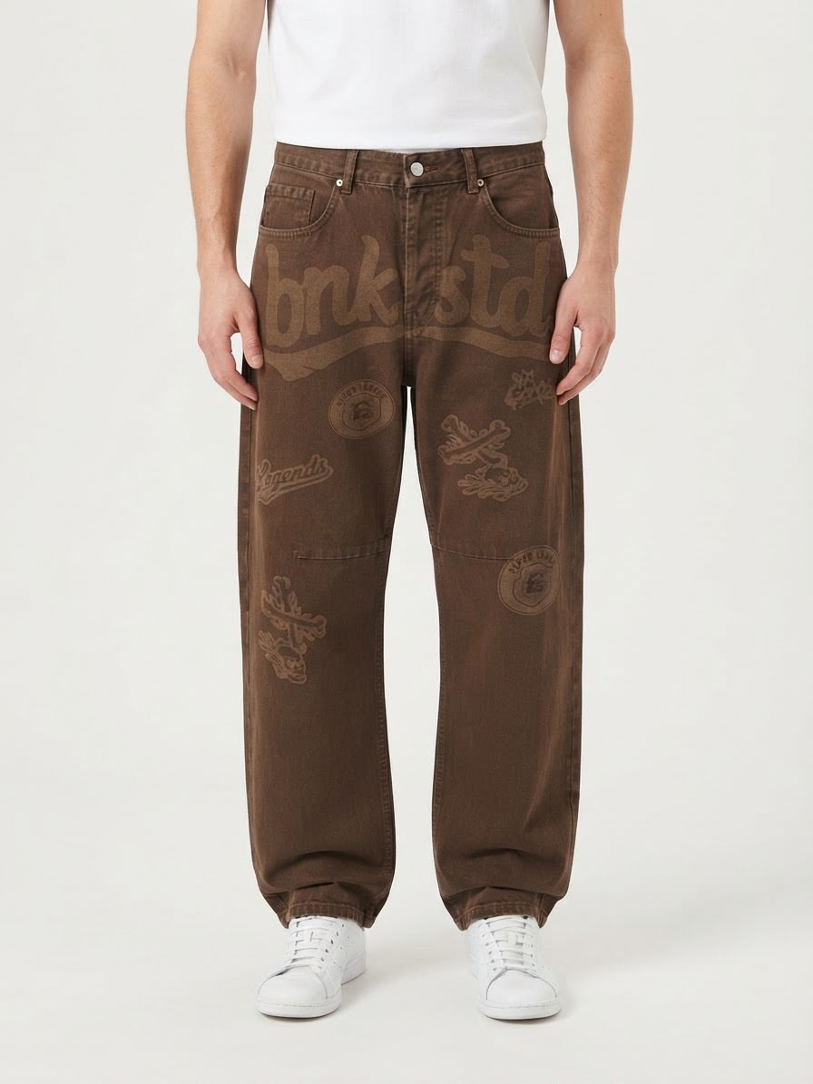 Jeans Bunker Stampato Frontale