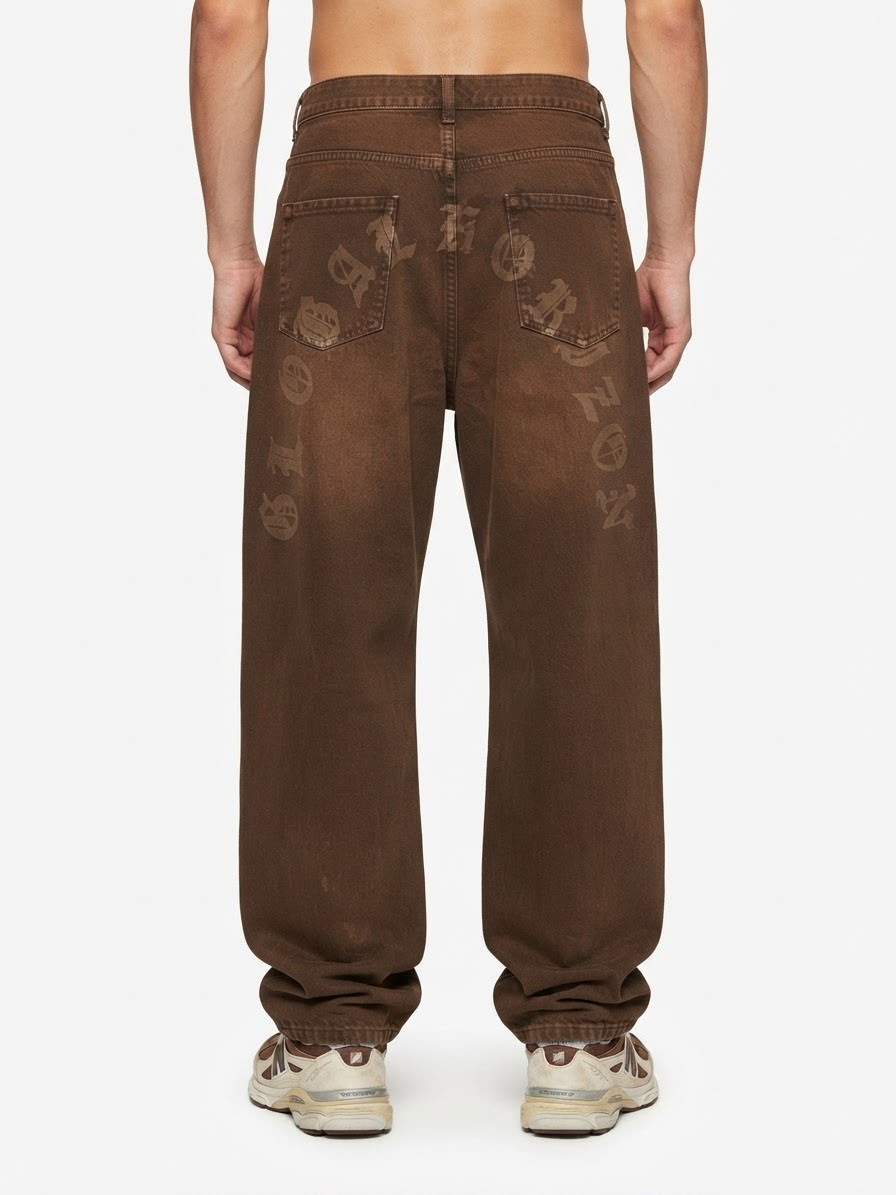 Jeans Bunker Stampato Frontale