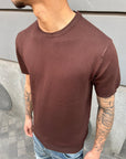 T-Shirt In Filo Di Cotone Microfantasia